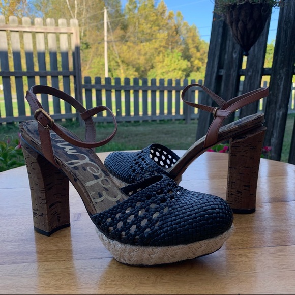 SAM EDELMAN RELLA ESPADRILLE PLATFORM HEELS EUC - Picture 3 of 14